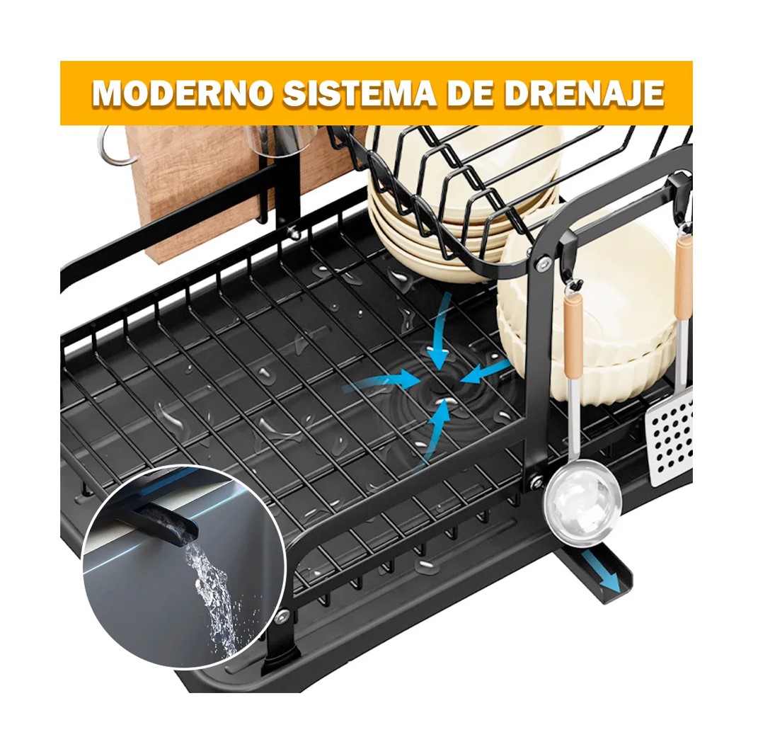 ESCURRIDOR DE PLATOS VASOS ESTANTE ORGANIZADOR 3 NIVELES - 2
