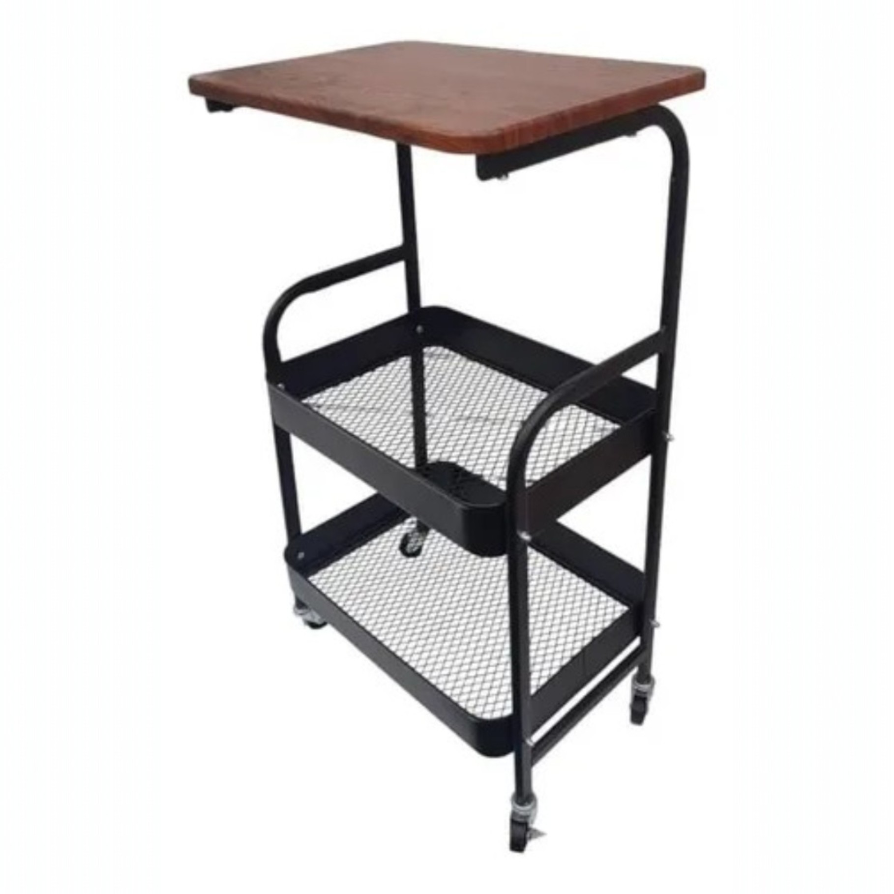 CARRITO ORGANIZADOR MULTIUSOS 3 NIVELES METÁLICO CON MESA - 2