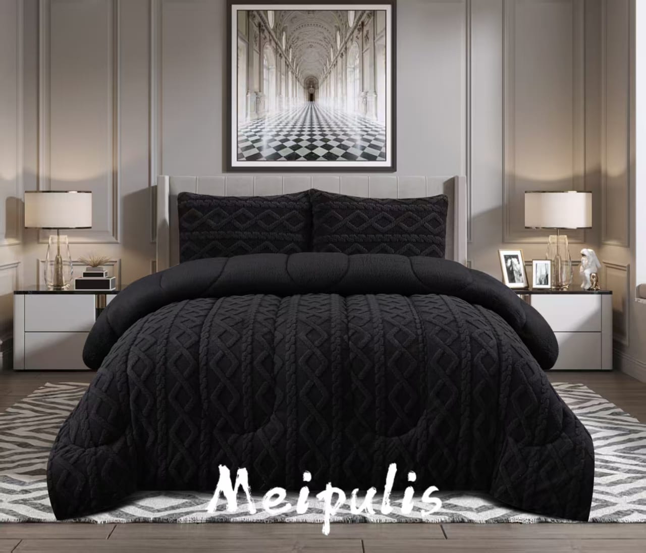 COBERTOR DE INVIERNO TRENZADO MEIPULIS 2P - 1