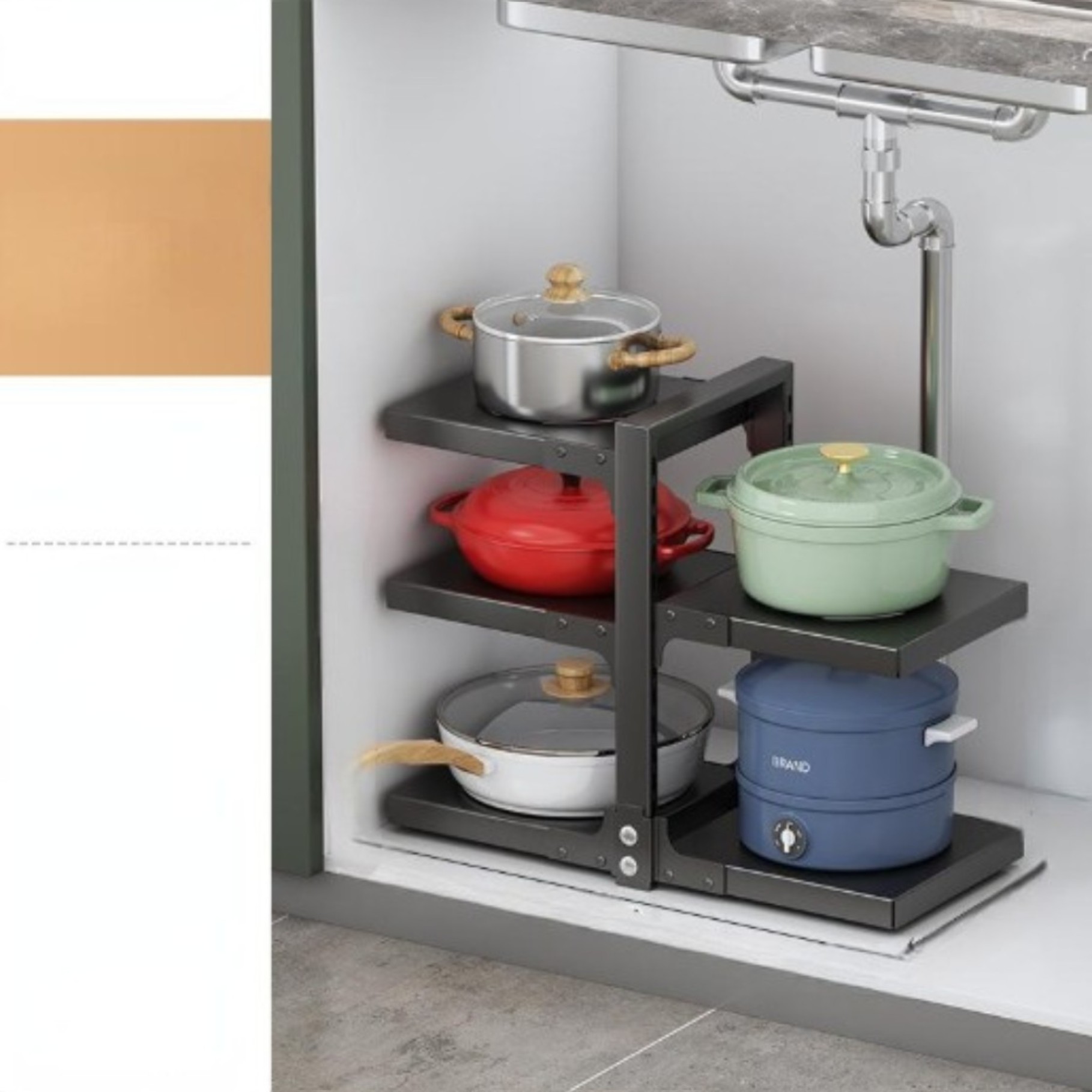 ESTANTE DE ALMACENAJE PARA COCINA DE VARIOS PISOS - 1