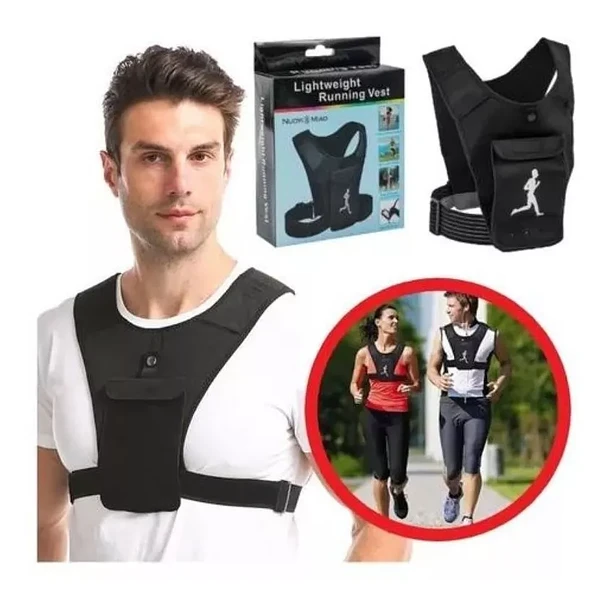 BOLSO CHALECO DEPORTIVO FITNESS TROTAR ENTRENAR PORTACELULAR - 1