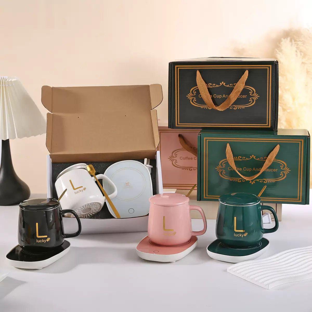 TAZA CERÁMICA CON CALENTADOR ELÉCTRICO Y CUCHARA - 2