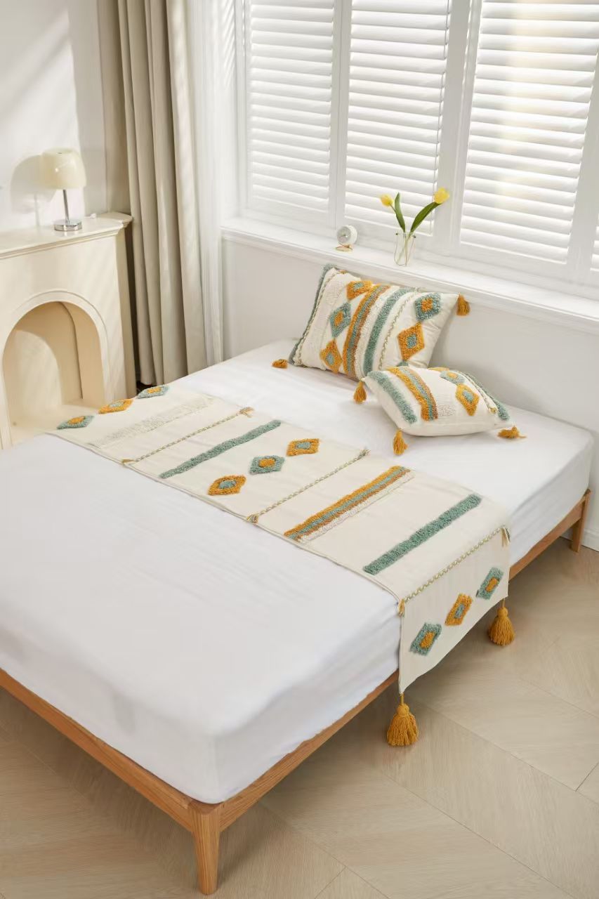 PIECERA NORDICA BOHO + 2 FUNDAS DE COJIN 2PLAZA/KING - 1