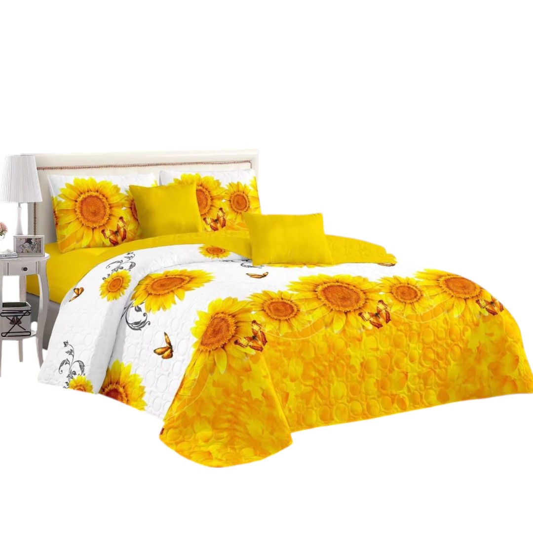 CUBRECAMA QUILT DE VERANO CON DISEÑO TF KING - 1