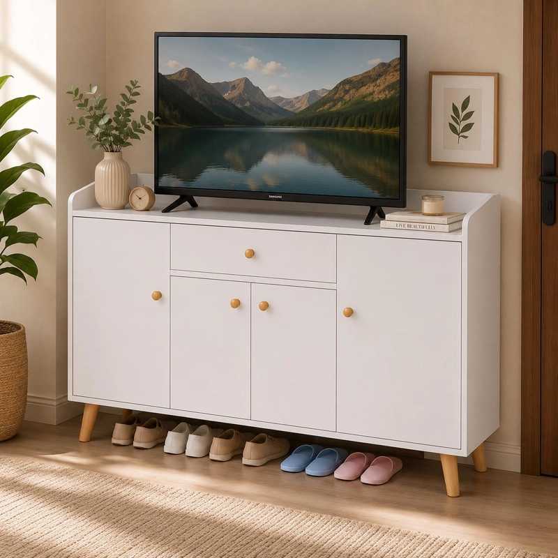 MUEBLE ORGANIZADOR ZAPATERO CON CAJON  Y MULTIFUNCIONAL - 2
