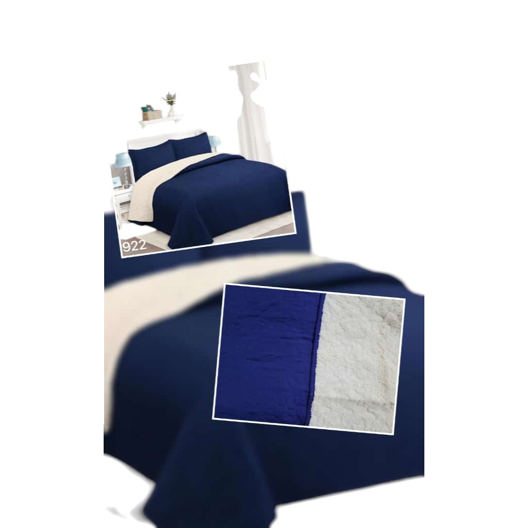 CUBRECAMA QUILT CON CHIPORRO UNICOLOR 2 PLAZAS - 1
