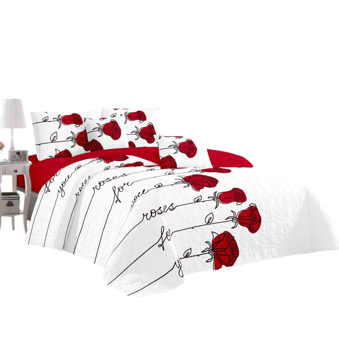 CUBRECAMA QUILT DE VERANO CON DISEÑO TF KING - 1
