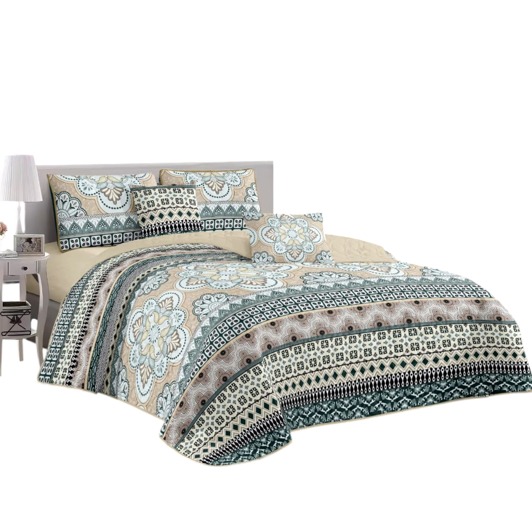 CUBRECAMA QUILT DE VERANO CON DISEÑO TF KING - 1