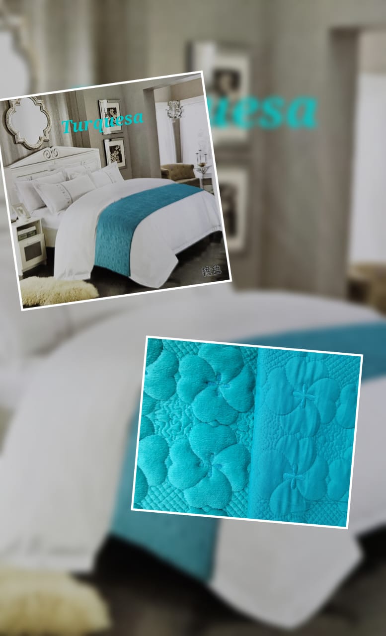 PIECERA PLUSH PARA CAMA DE 2P Y KING 210X90 CM - 1