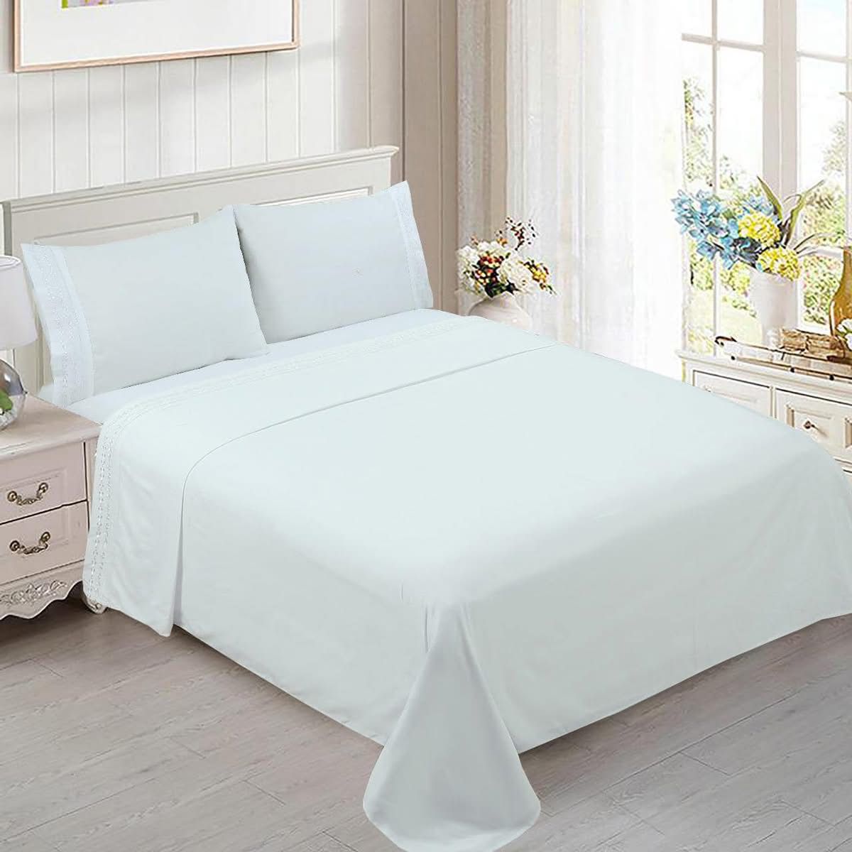 JUEGO DE SABANAS DE 200 HILOS BORDADA 1.5P - 1