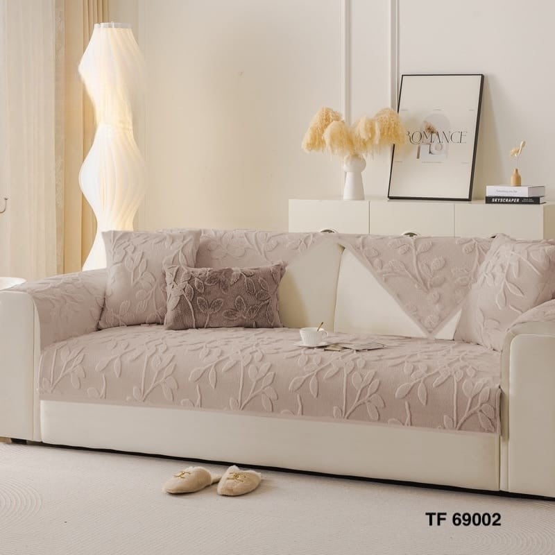 MANTA PARA SOFA 3C DISEÑO HOJAS 180CM X 70CM - 1