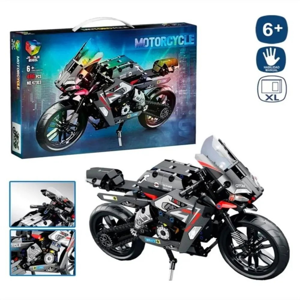BLOQUES DE CONSTRUCCION MOTORCYCLE JUEGO ARMABLE 470PCS - 1