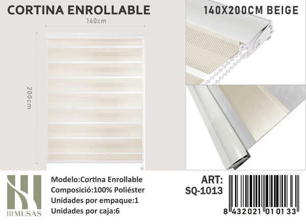CORTINA ROLLER DIA Y NOCHE 140X200 CM - 1