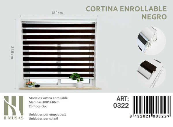 CORTINA ROLLER DIA Y NOCHE 180X240 CM - 1