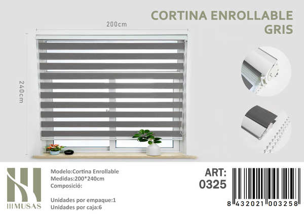 CORTINA ROLLER DIA Y NOCHE 200X240 CM - 1