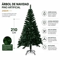 ARBOL DE NAVIDAD PINO ARTIFICIAL 210CM SDS18 - 1