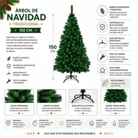 ARBOL DE NAVIDAD ARTIFICIAL DE PINO FRONDOSO 150CM SDS34 - 1