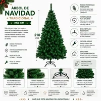 ARBOL DE NAVIDAD ARTIFICIAL DE PINO FRONDOSO 210CM SDS36 - 1