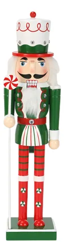 CASCANUECES NAVIDEÑOS DE MADERA MULTICOLOR 50CM - 1