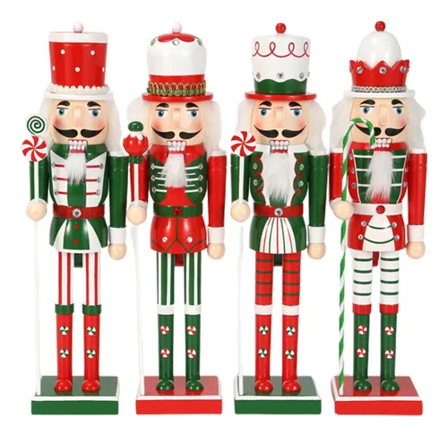 CASCANUECES NAVIDEÑOS DE MADERA MULTICOLOR 50CM - 2