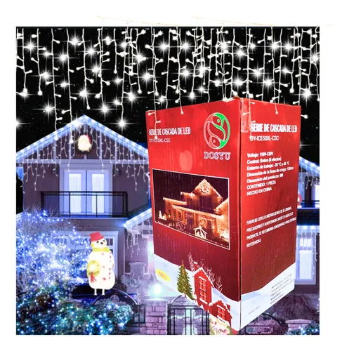 LUCES CASCADA DE 7 METROS SOLAR DECORACION NAVIDAD 327L - 2