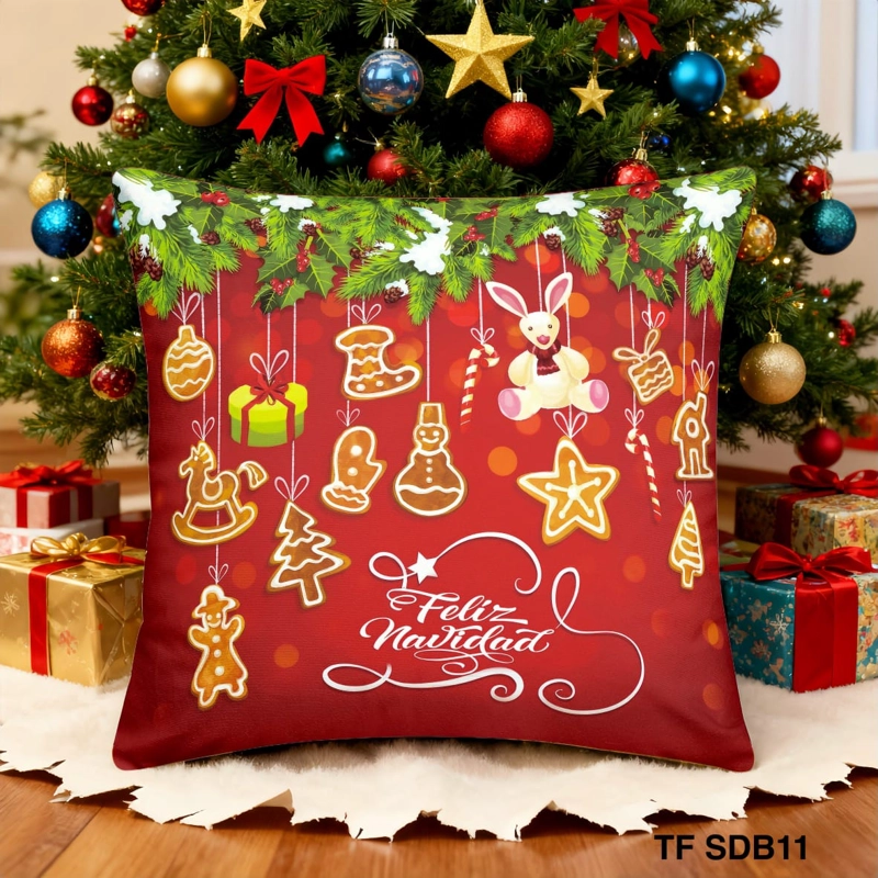 FUNDAS DE COJIN NAVIDEÑAS DECORATIVAS 45X45CM - 1