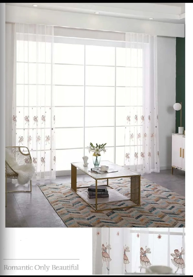 CORTINA VELO VISILLO BORDADO 140 X 230 CM 2 PAÑOS - 1