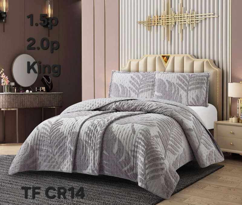 CUBRECAMA DE VERANO DISEÑO TUFTING PLAZA Y MEDIA - 1