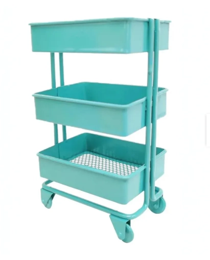 ESTANTE ORGANIZADOR CARRO PLEGABLE MULTIUSO 3 NIVELES - 1