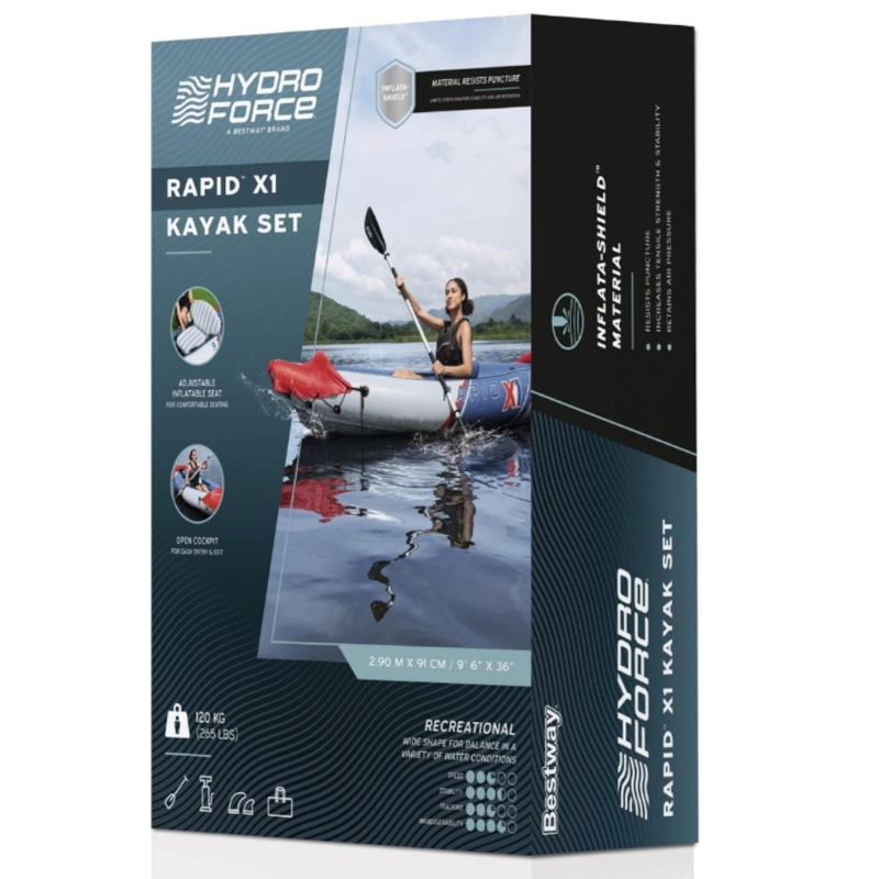 KAYAK INFLABLE PARA 2 PERSONAS 200KG - 2
