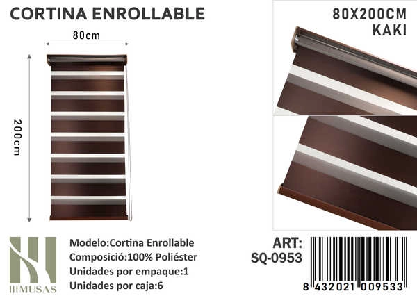 CORTINA ENROLLABLE IMUSSA 80X200CM - 1