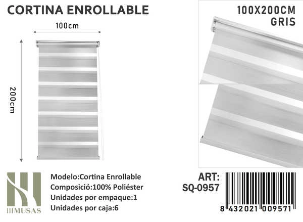 CORTINA ENROLLABLE IMUSSA 100X200CM - 1