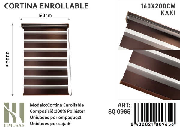 CORTINA ENROLLABLE IMUSSA 160X200CM - 1