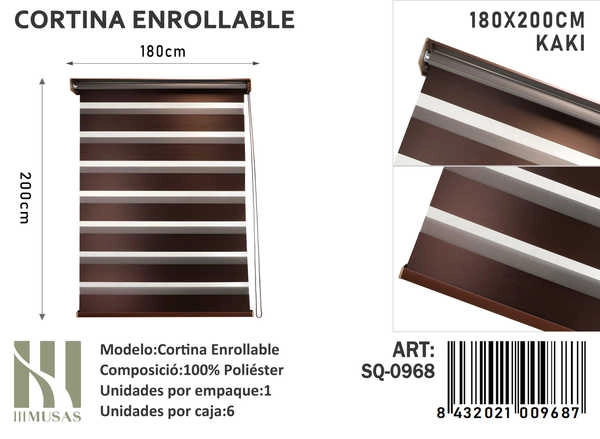 CORTINA ENROLLABLE IMUSSA 180X200CM - 1