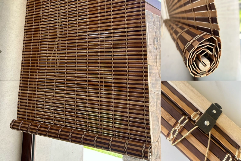 CORTINA ROLLER ENROLLABLE 100% DE BAMBU 180X180CM - 1