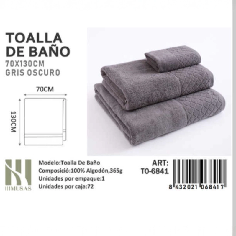 TOALLAS 100% ALGODON CON DETALLES BORDADOS 70X140