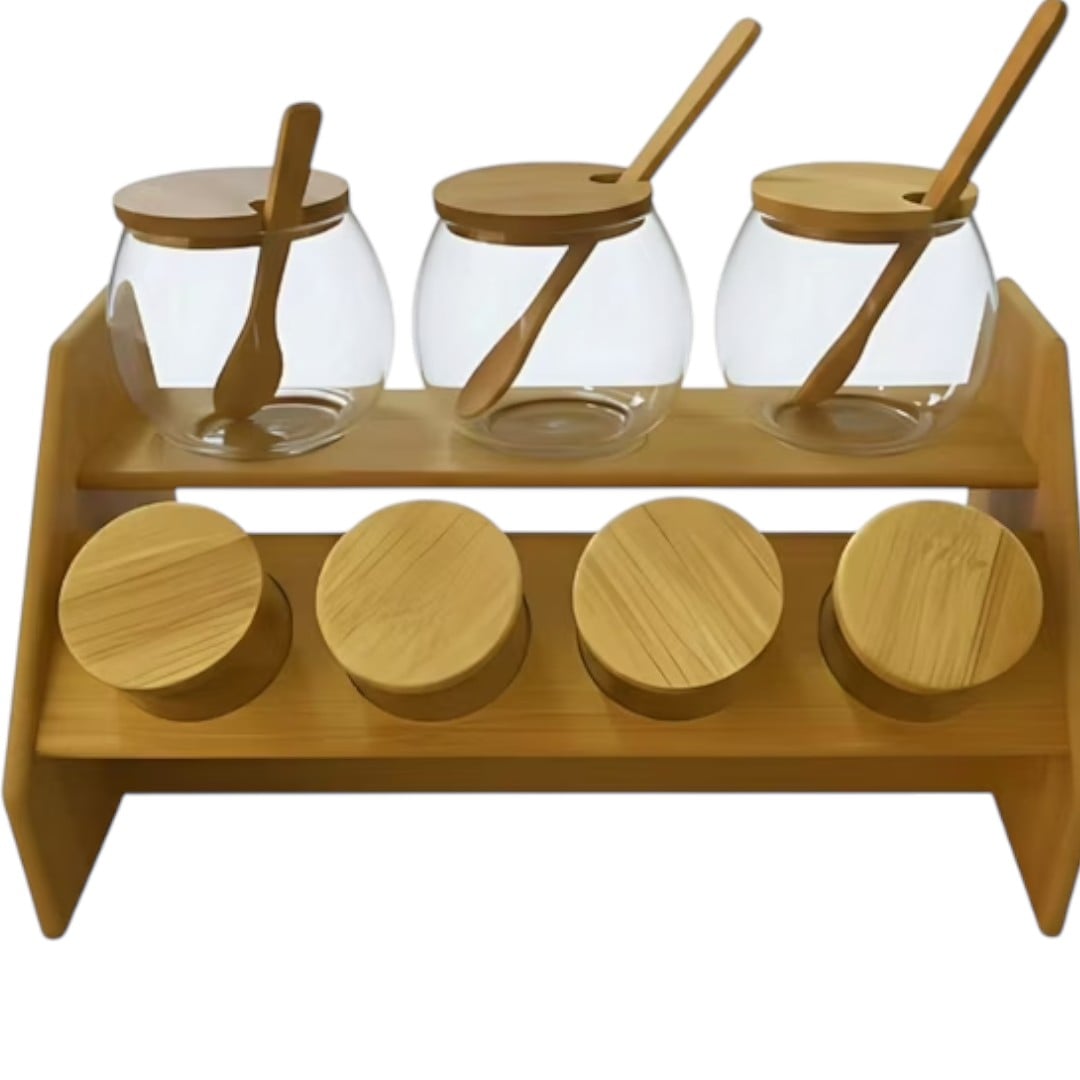 JUEGO RECIPIENTE ALMACENAMIENTO SOPORTE CONTENEDOR - 1