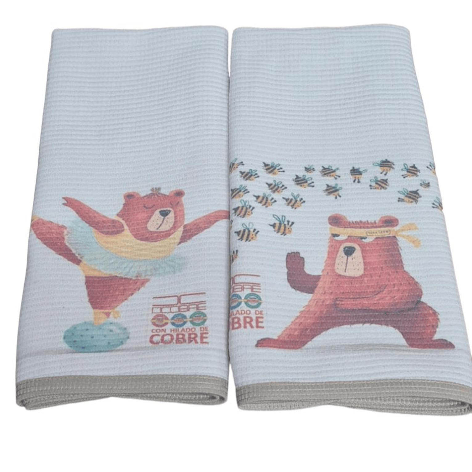 PAÑO LOZA COBRE Y ALGODÓN  OSO - 1
