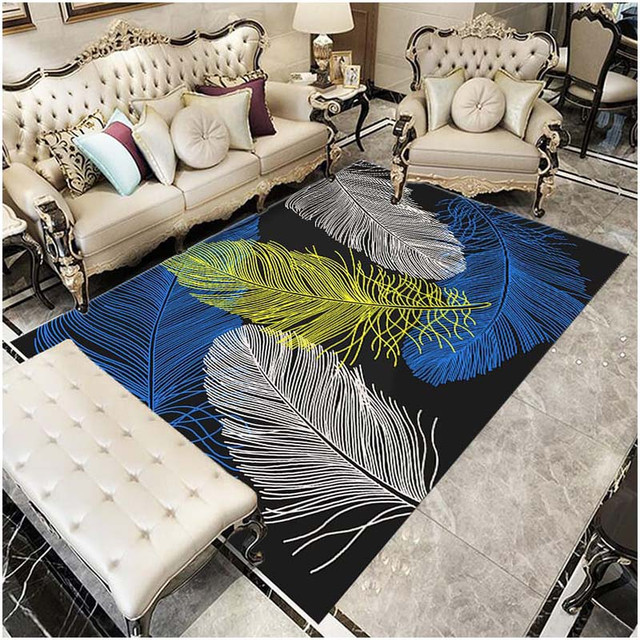 ALFOMBRA NORDICA EFECTO 3D FLEXIBLE 150*200 PAZUL - 1