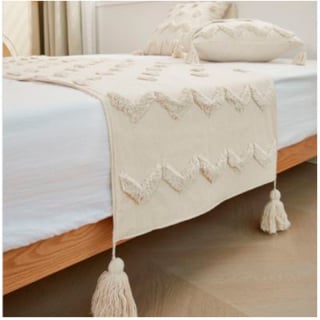 SET PIECERA BOHO BEIGE 80 X 210 +2 FUNDAS - 1