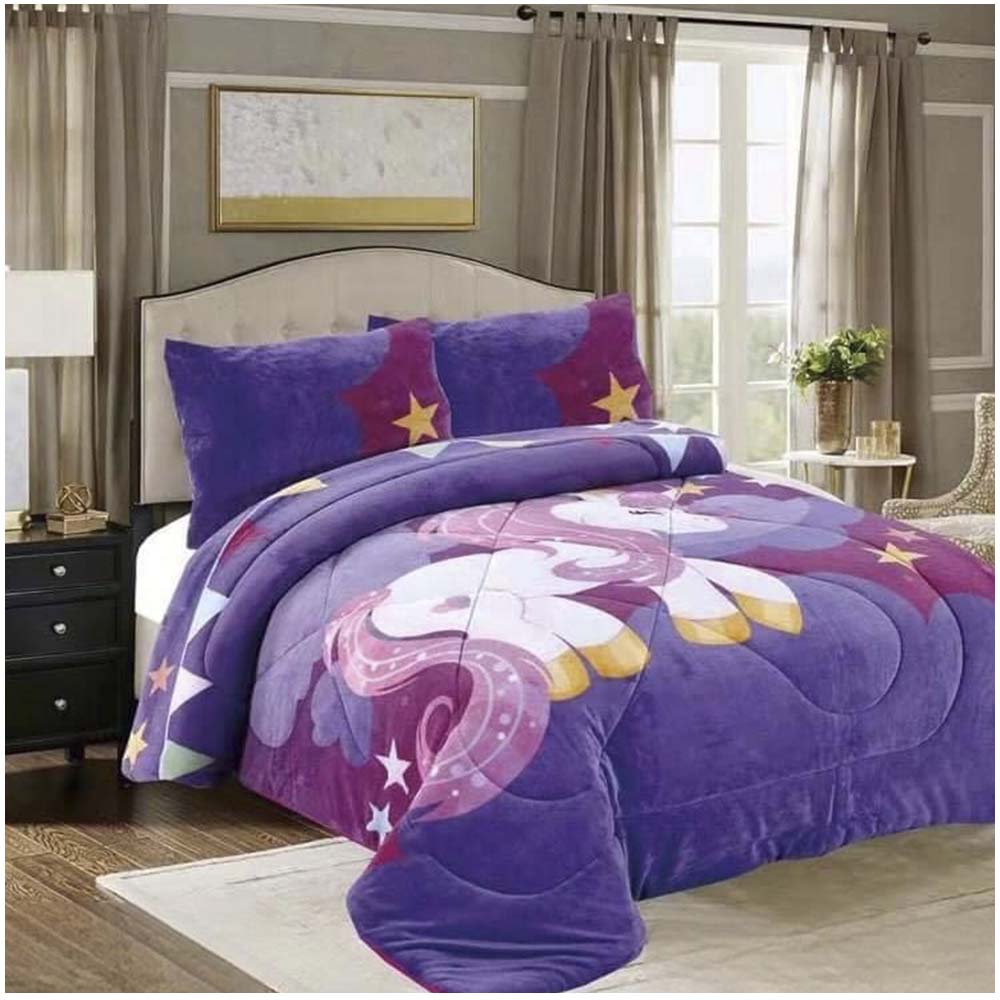 CUBRECAMA PLUSH CON CHIPORRO PLAZA Y MEDIA 005 - 1
