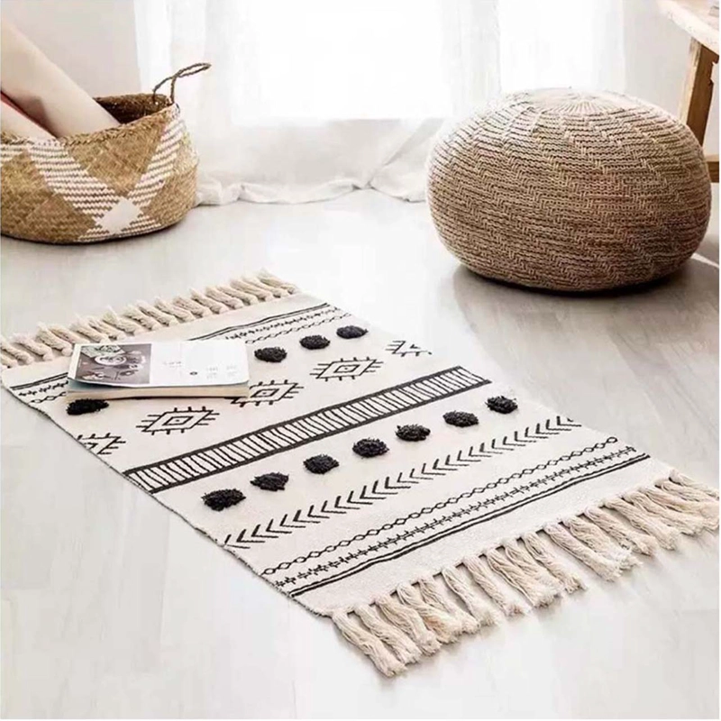 BAJADA DE CAMA BORDADA KILIM DE ESTILO ETNICO 60X100 CM - 1