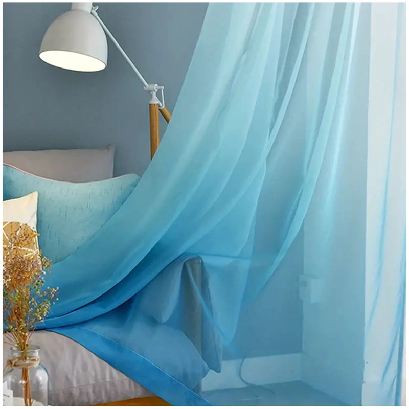 PACK DE VISILLO DEGRADE 140X220 CM CELESTE - 2