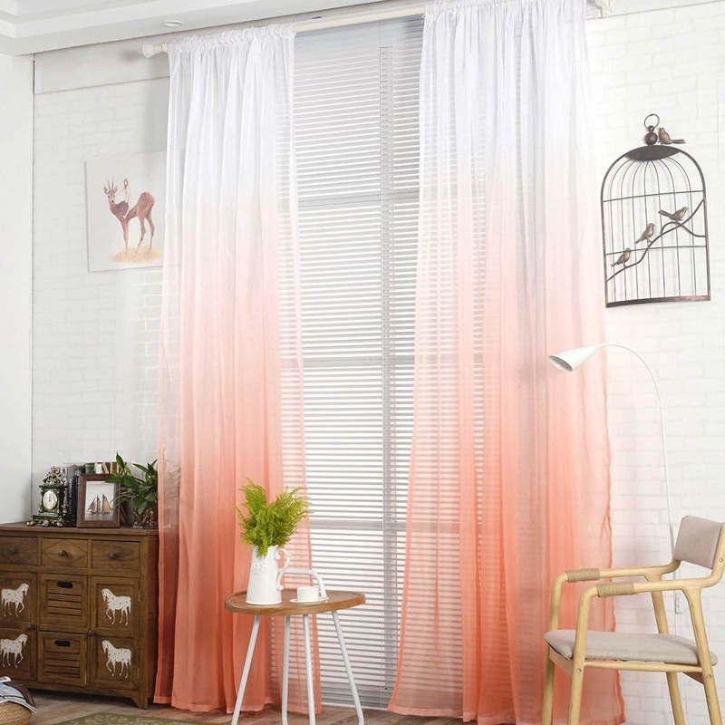 PACK DE VISILLO DEGRADE 140X220 CM SALMON - 1