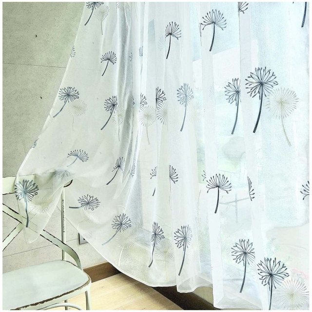 SET DE 02 VISILLOS BORDADOS CON ARGOLLAS 140X230 CM MOD04 - 1