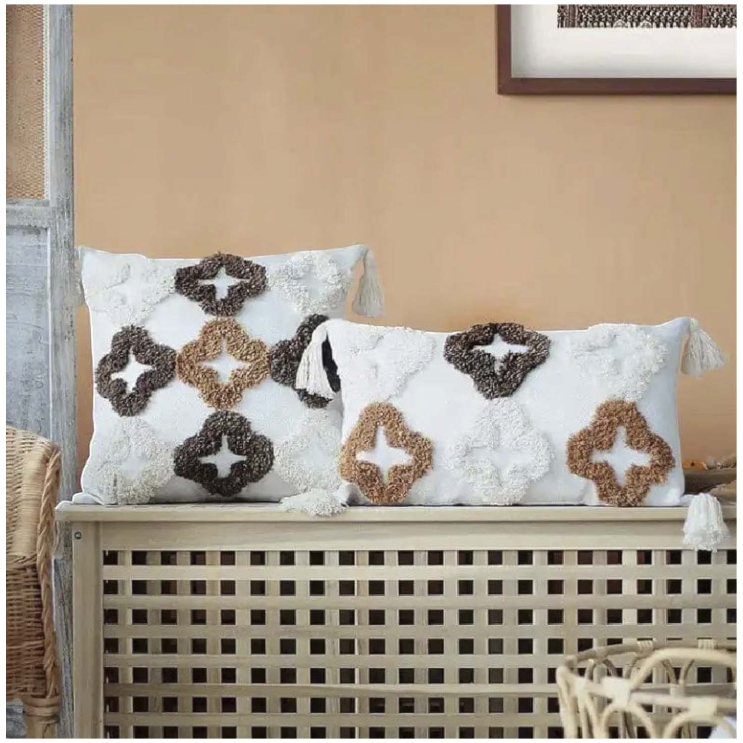 PACK DE FUNDA DE COJIN DECORATIVA DISEÑO BOHO 30X50 CM MOD03 - 2