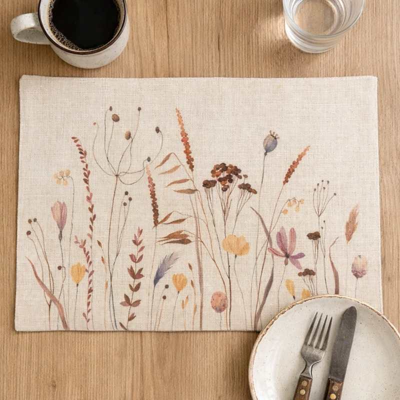 SET 6 INDIVIDUALES 35X45 TELA REPELENTE AL AGUA Y ANTIMANCHAS MOD07 - 1
