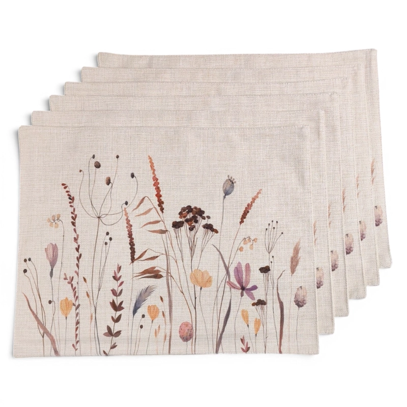 SET 6 INDIVIDUALES 35X45 TELA REPELENTE AL AGUA Y ANTIMANCHAS MOD07 - 2
