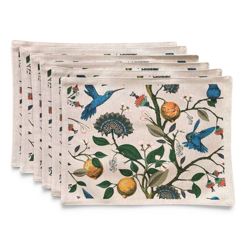 SET 6 INDIVIDUALES 35X45 TELA REPELENTE AL AGUA Y ANTIMANCHAS MOD03 - 2