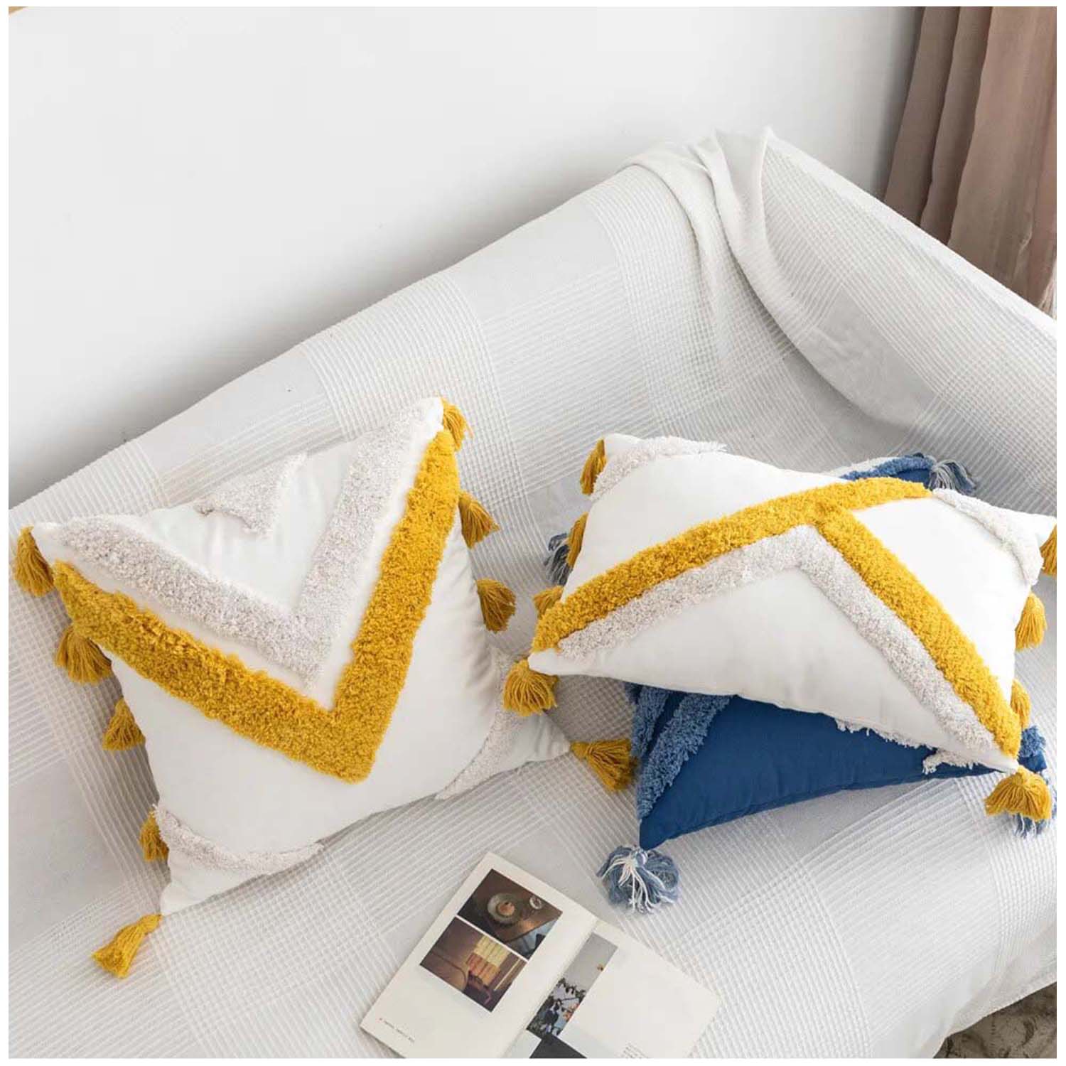 PACK DE FUNDA DE COJIN DECORATIVA DISEÑO BOHO 30X50 CM MOD07 - 3